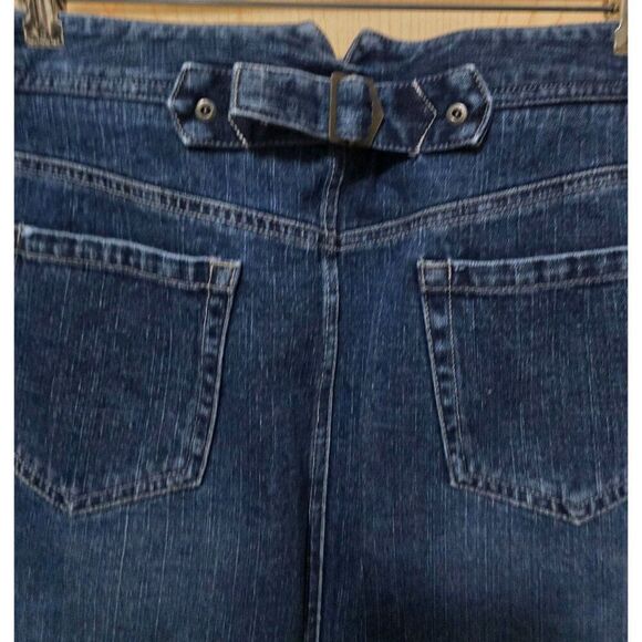 Sonoma Life+Style Womens Denim A-Line Skirt With Back Buckle Size 12 Dark Wash - Picture 5 of 6